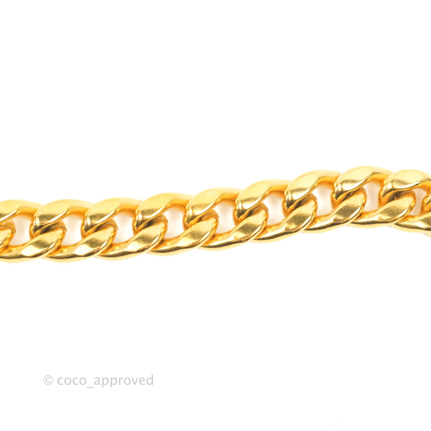 Chanel CC Gold Plate Pendant Bracelet Gold Tone 20P