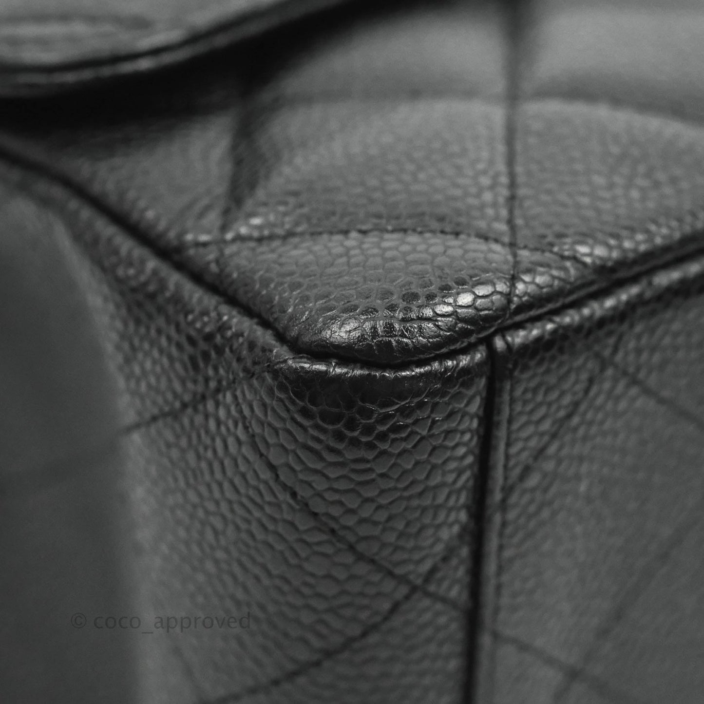 Chanel Quilted Maxi Single Flap Black Caviar Silver Hardware