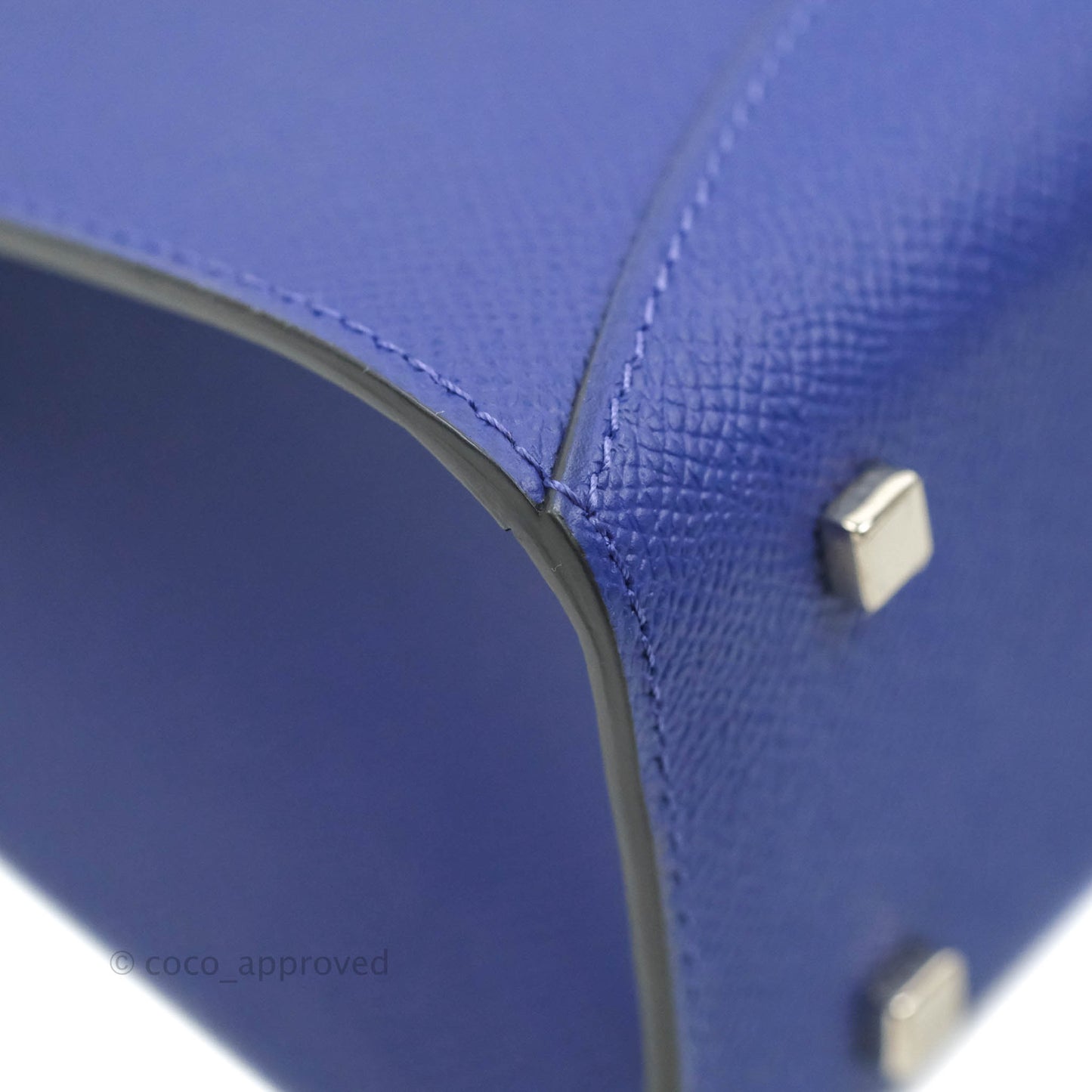 Moynat Gabrielle PM Bag Blue Calfskin Silver Hardware