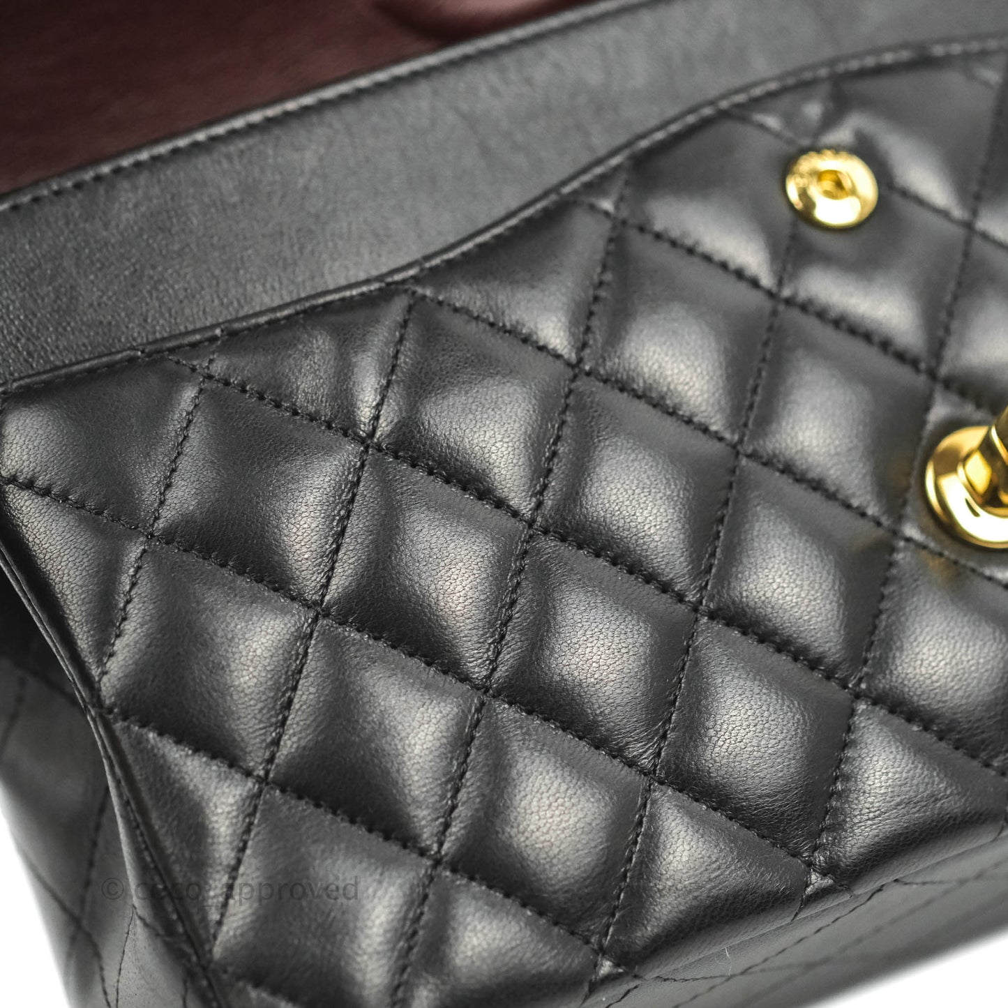 Chanel Classic M/L Medium Flap Quilted Black Lambskin Gold Hardware