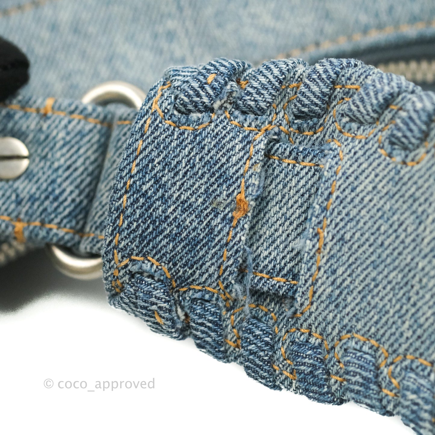 Balenciaga Le Cagole Small Embellished Denim Shoulder Bag