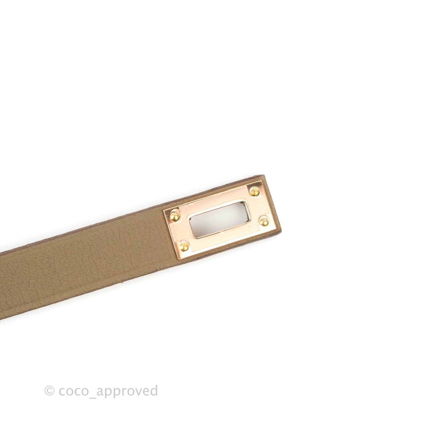 Hermès Kelly Double Tour Bracelet Etoupe Swift Gold Hardware