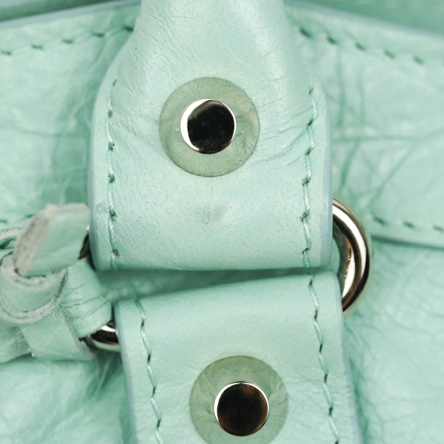 Balenciaga Classic City Bag Tiffany Blue Calfskin Silver Hardware