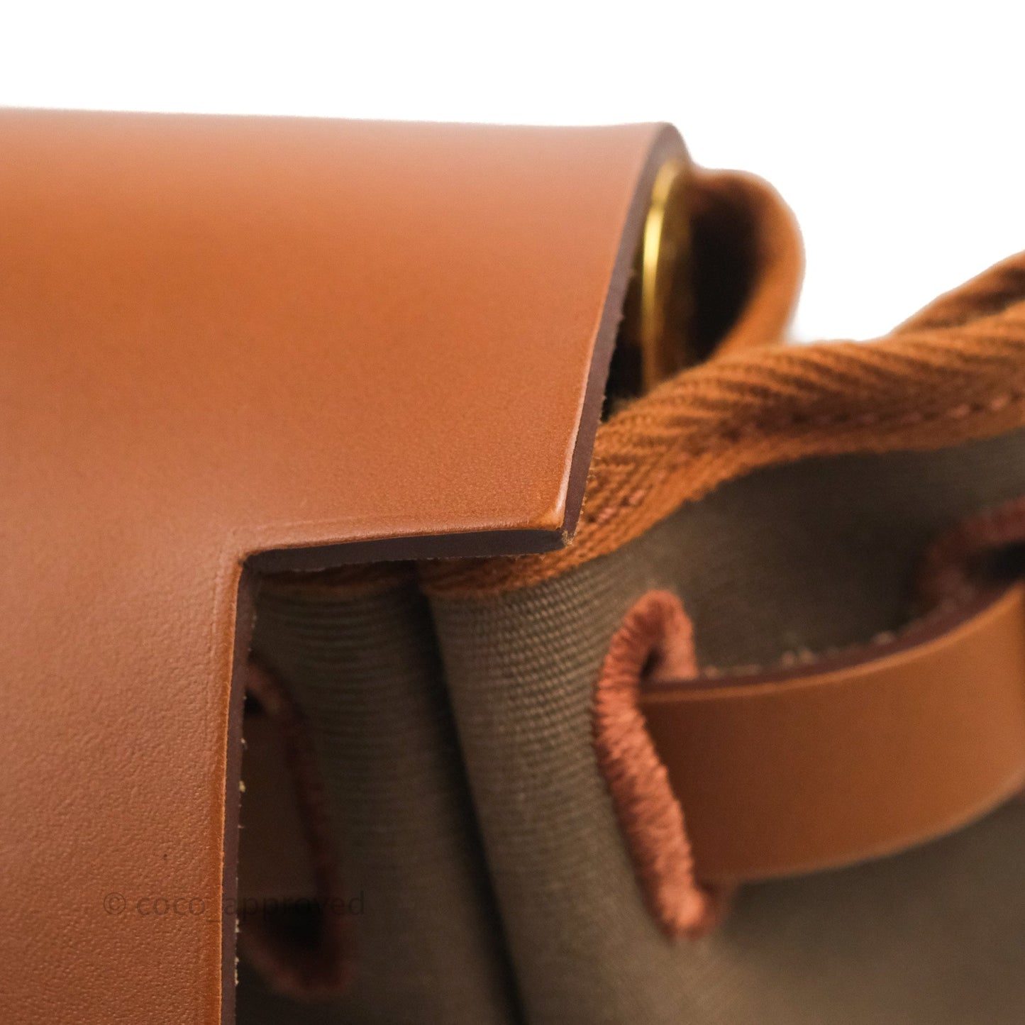 Hermès Retourne Herbag Zip 31 Etoupe-Dune/Fauve Canvas Gold Hardware