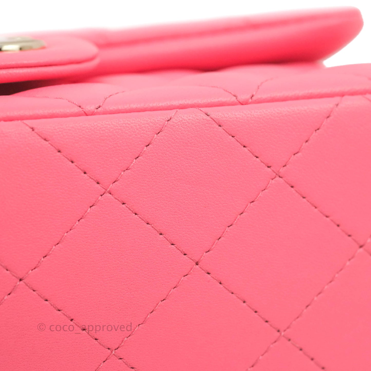 Chanel Quilted Mini Rectangular Flap Pink Lambskin Gold Hardware