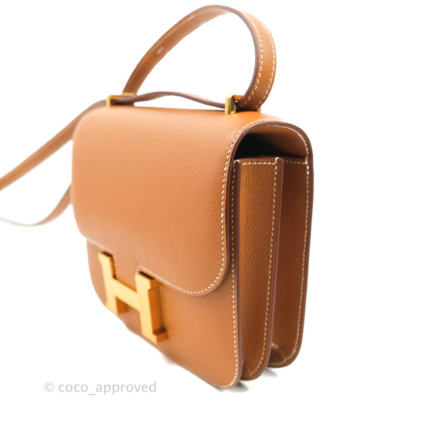 Hermès Constance Mini 18 Gold Epsom Gold Hardware