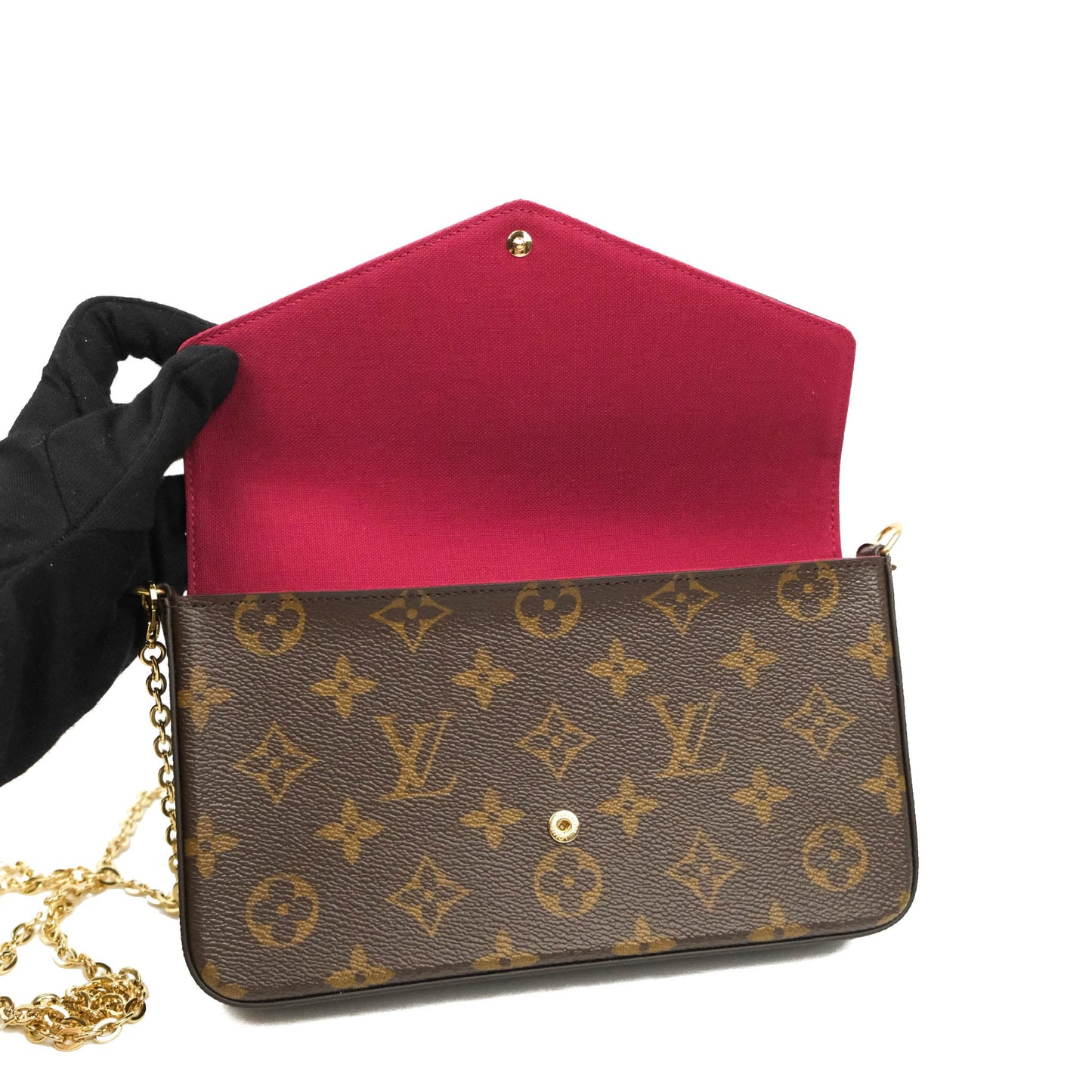 Louis Vuitton Félicie Pochette Monogram Canvas Fuchsia Pink