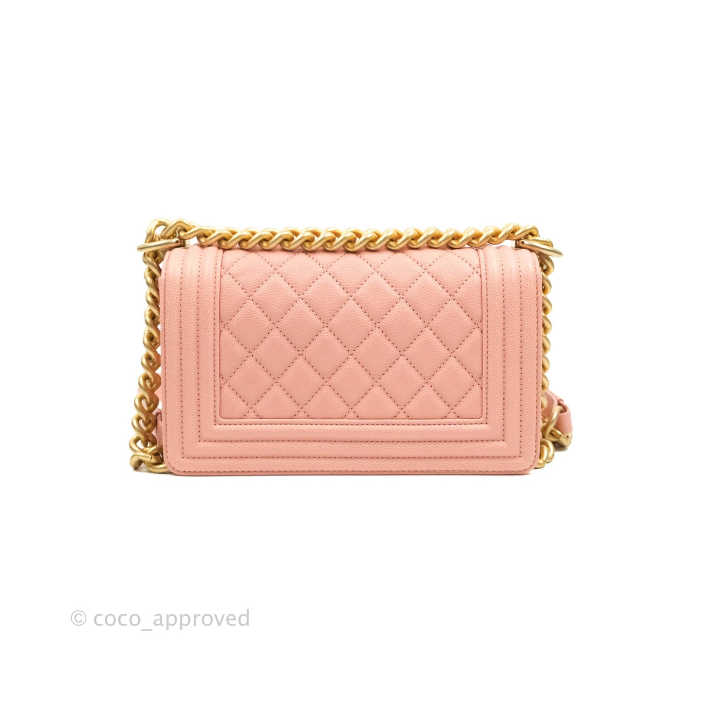 Chanel Boy Small Pink Caviar Gold Hardware