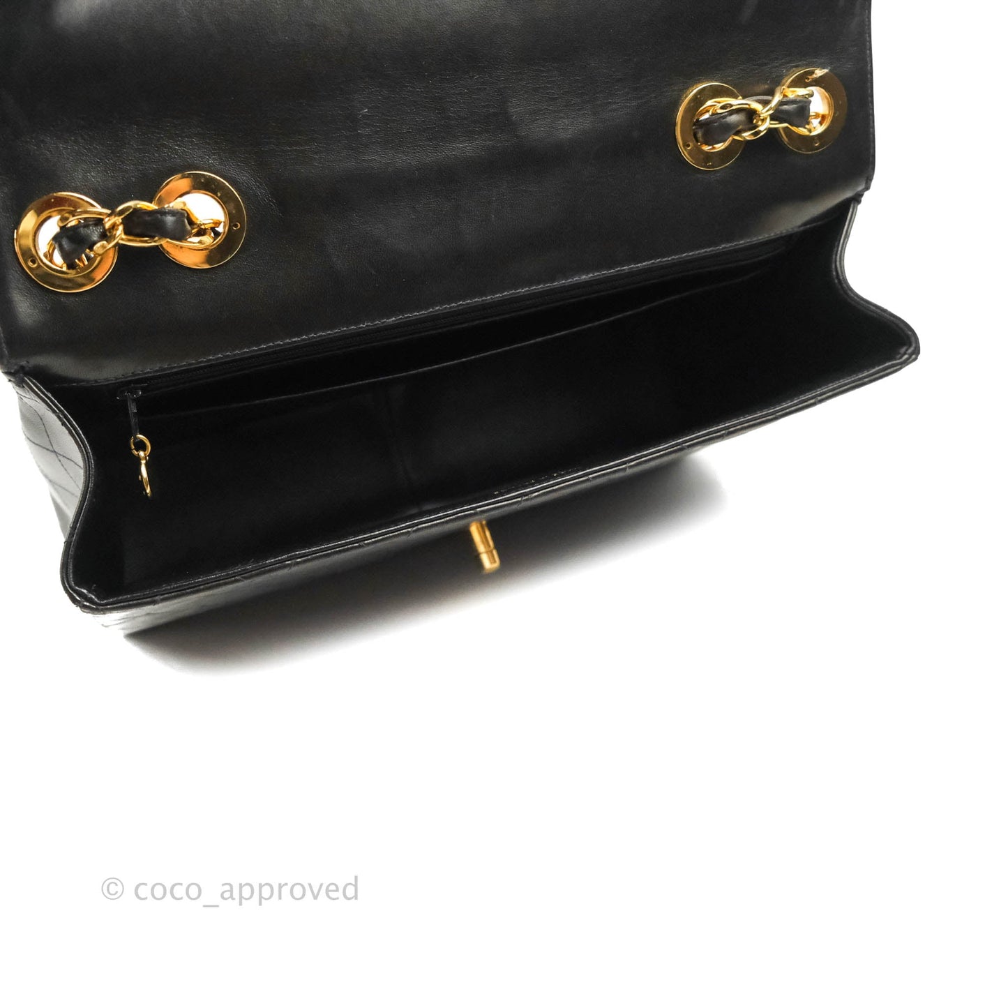Chanel Vintage Jumbo Single Flap Black Lambskin 24K Gold Hardware