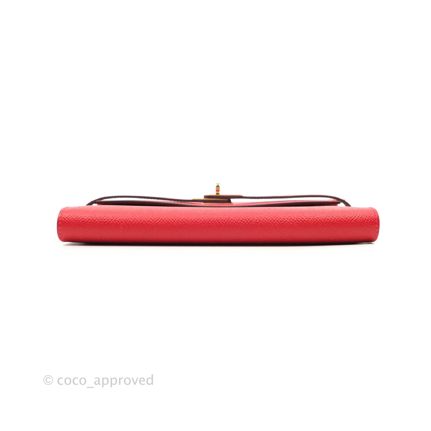 Hermès Kelly Wallet Red Epsom Gold Hardware