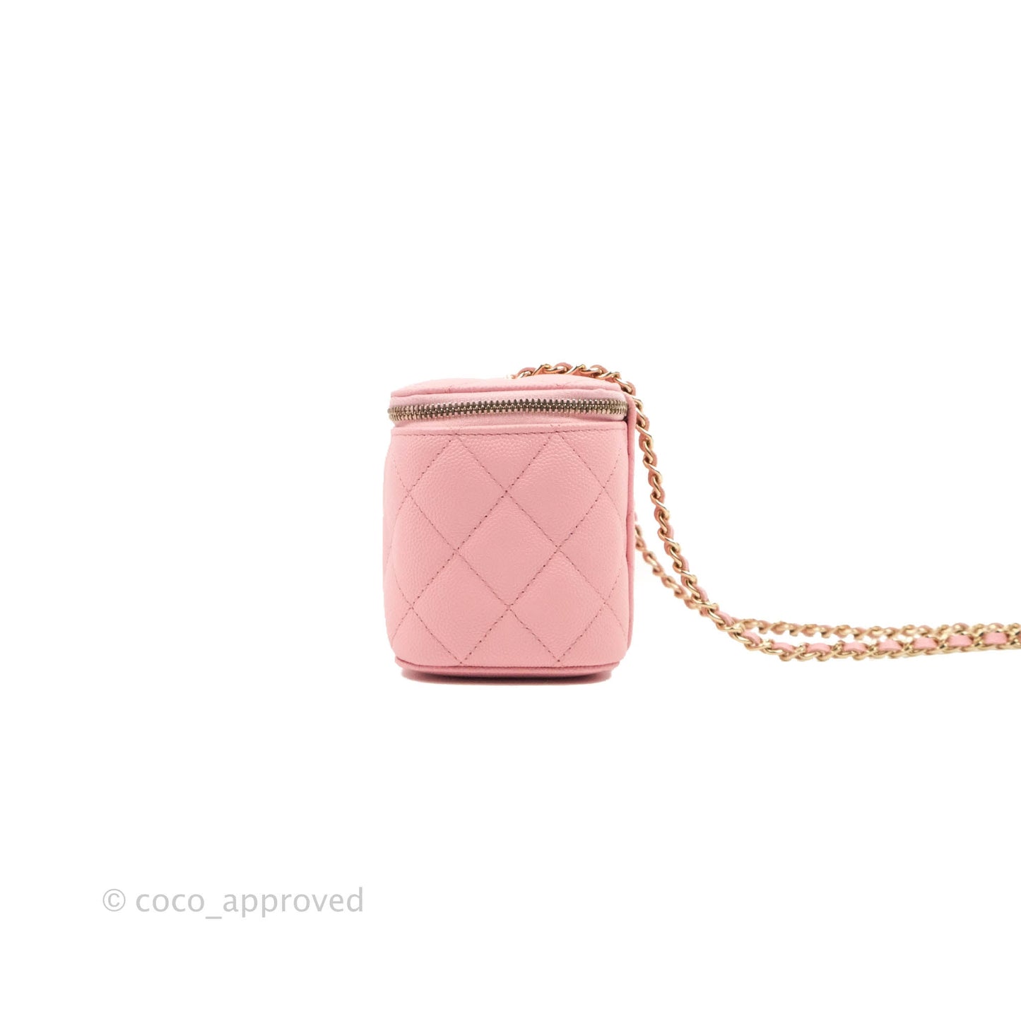 Chanel Classic Vanity with Chain Pink Caviar Gold Hardware
