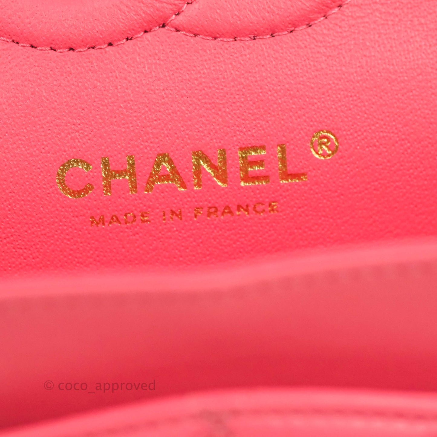 Chanel Small Classic Quilted Flap Rosy Pink Lambskin Gold Hardware