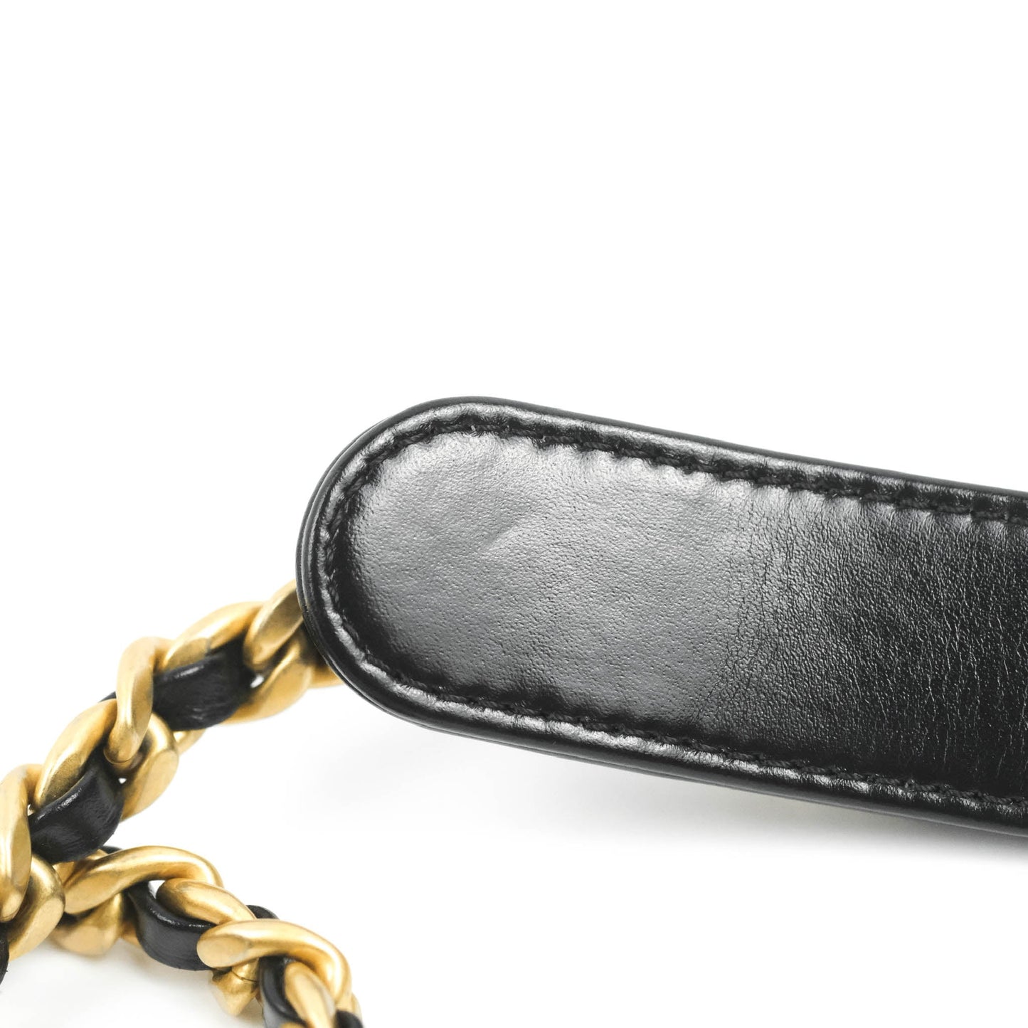 Chanel Mini Flap Bag Black Calfskin Aged Gold Hardware 21B