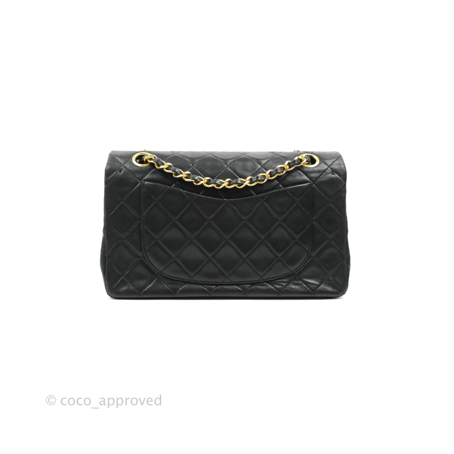 Chanel Vintage Classic Small S/M Flap Black Lambskin 24K Gold Hardware
