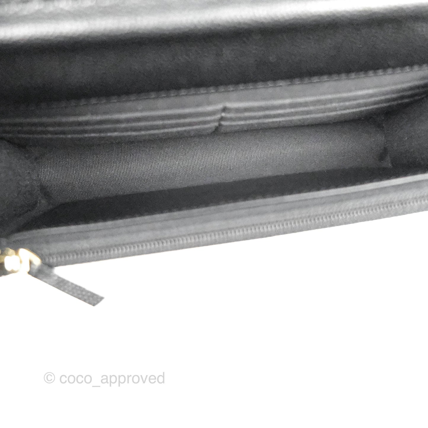 Chanel Quilted WOC Black Caviar Gold Hardware With Charms