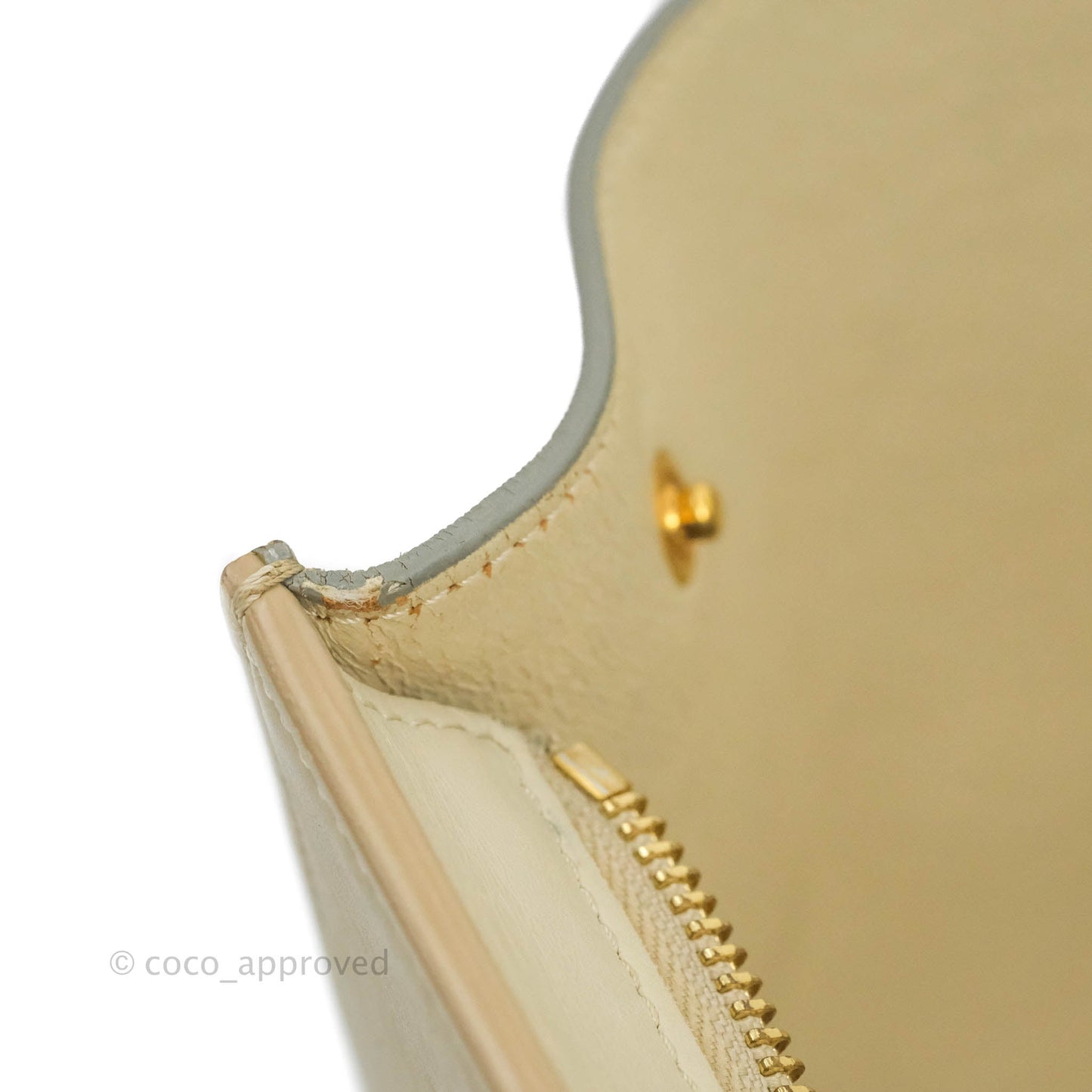 Celine Small Sleek Calfskin Tri-Color Trapeze Ivory