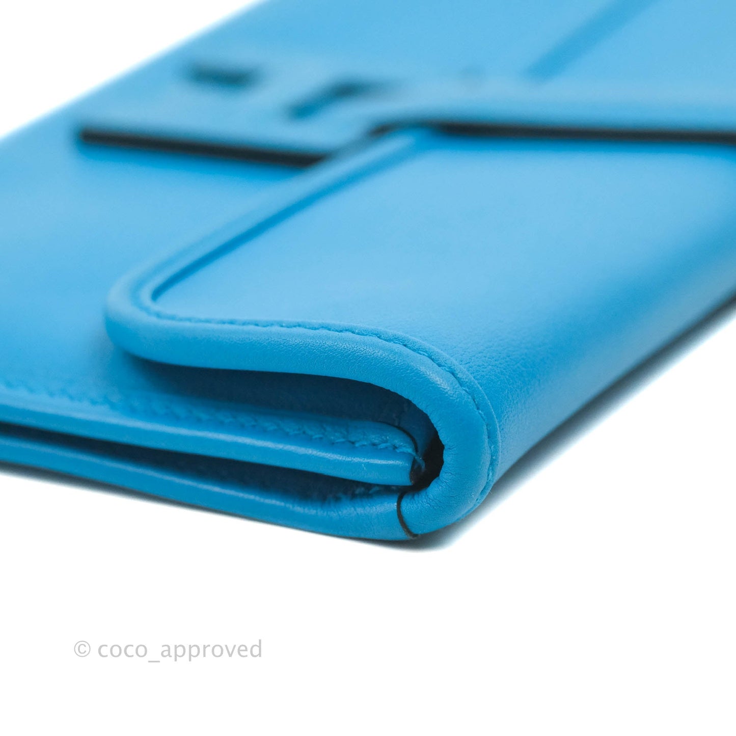 Hermès Jige Duo Wallet Bleu Zanzibar Swift