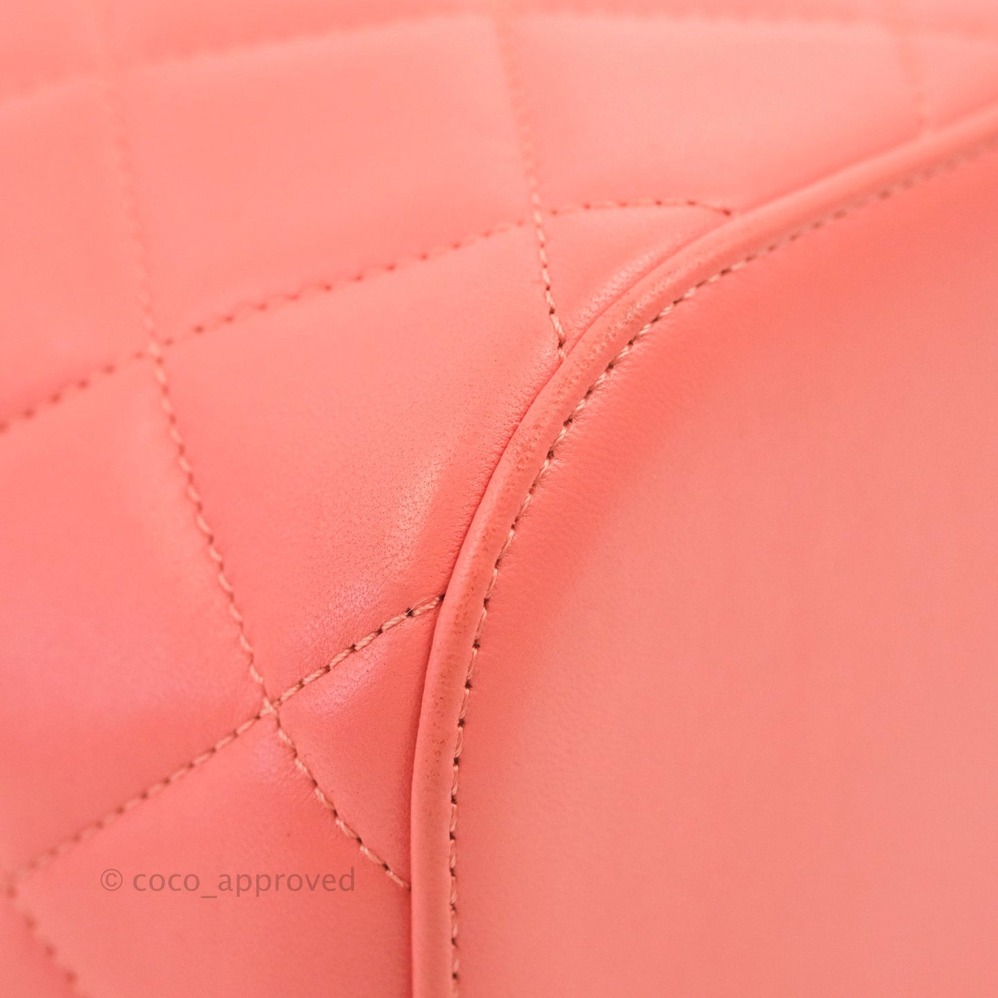 Chanel Trendy CC Vanity Case Coral Pink Lambskin Gold Hardware