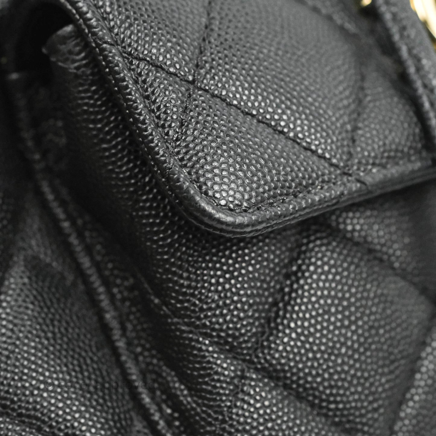 Chanel Quilted Black Caviar Duma Backpack Bag Gold Hardware