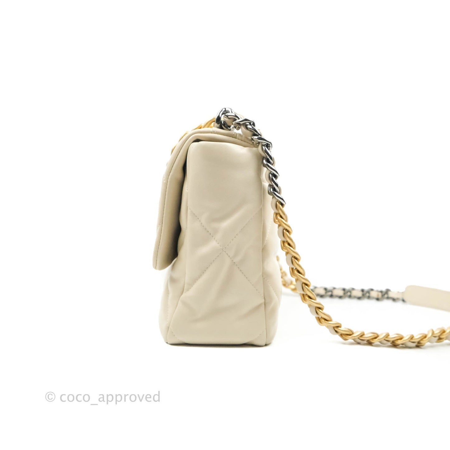 Chanel 19 Medium Beige Mixed Hardware