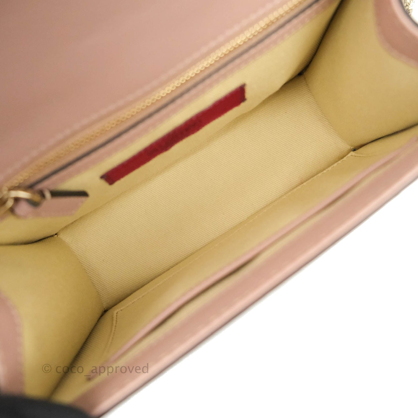Valentino Small Vitello Glam Lock Rockstud Flap Poudre
