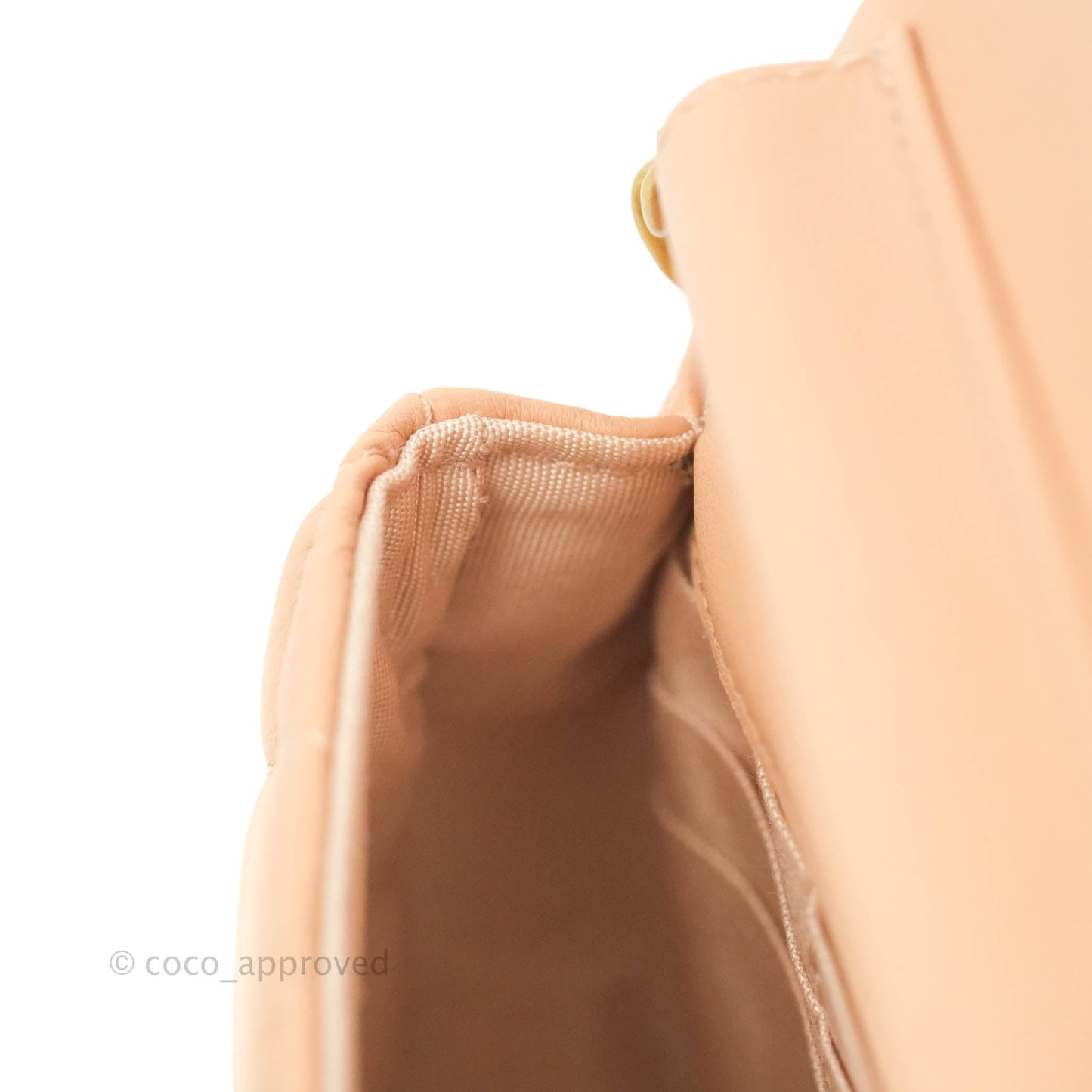 Chanel Clutch with Chain Beige Pink Calfskin Aged Gold Hardware