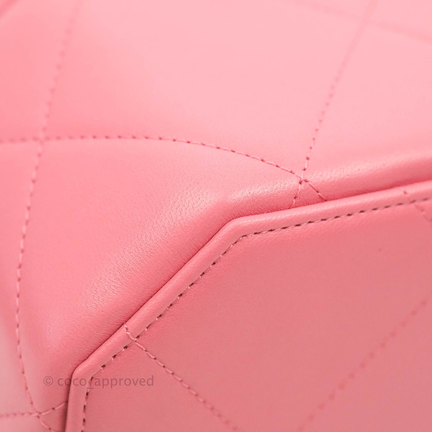 Chanel Small Hexagon Vanity Case Pink Lambskin Gold Hardware