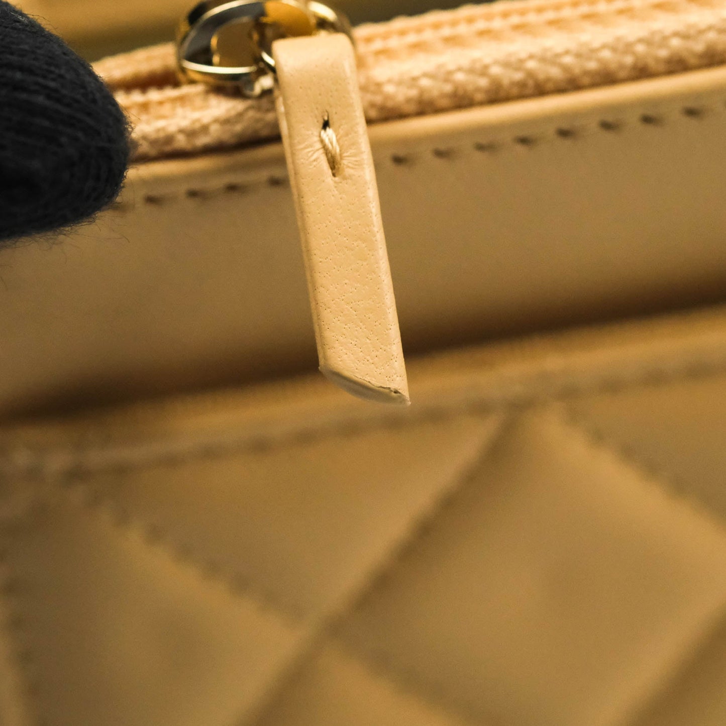 Chanel Quilted Pearl Crush Wallet on Chain WOC Beige Lambskin Aged Gold Hardware