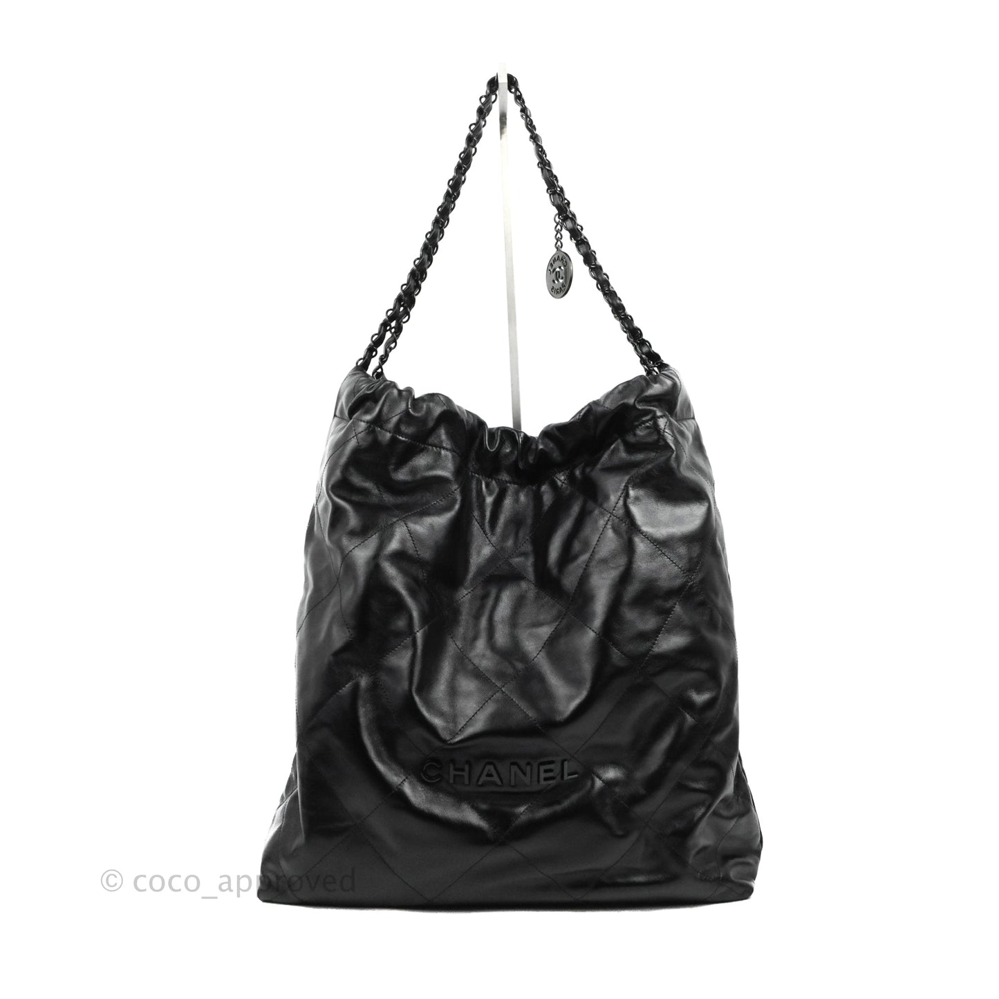 Chanel 22 Bag Black Calfskin So Black Hardware