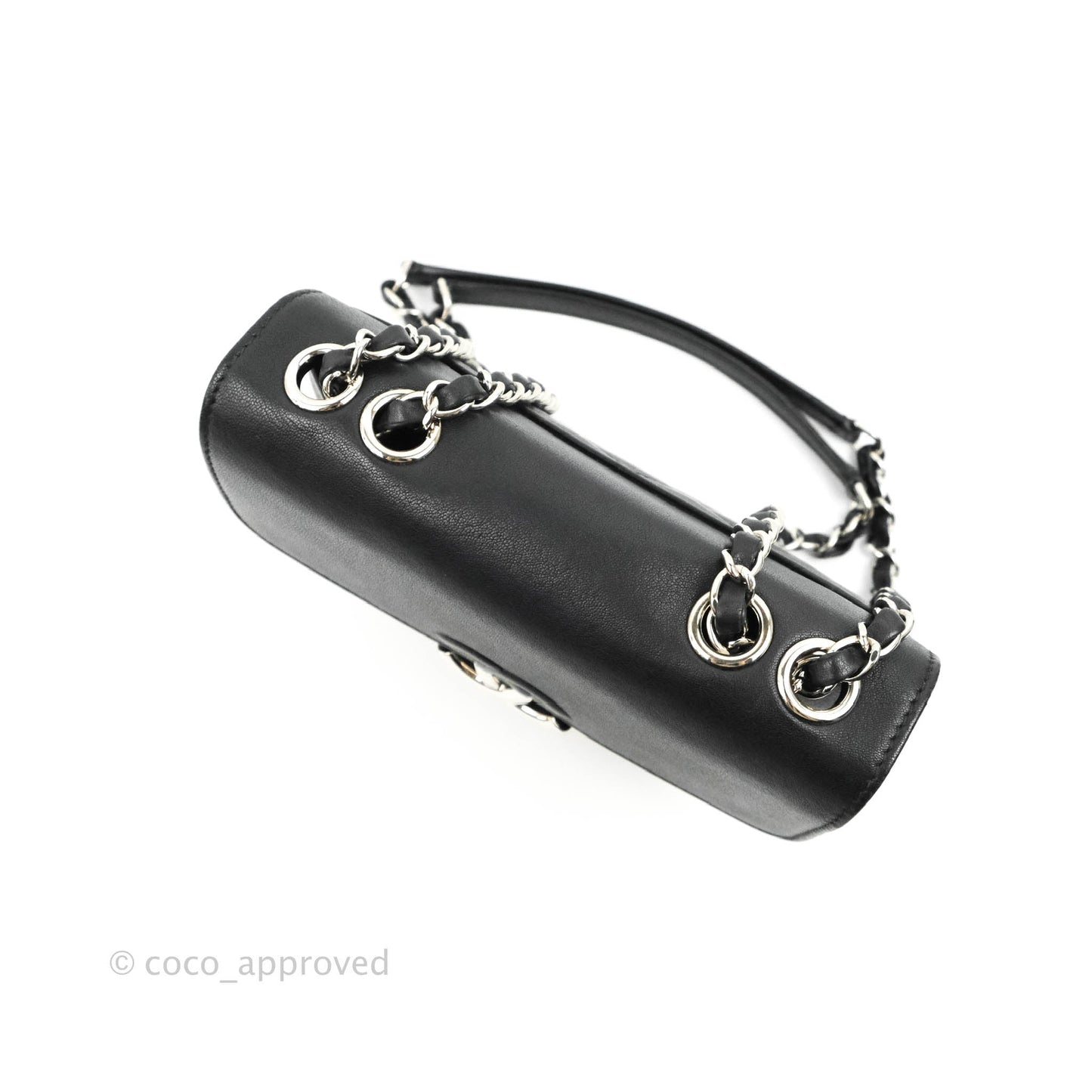 Chanel Quilted Mini Urban Companion Flap Black Calfskin Silver Hardware