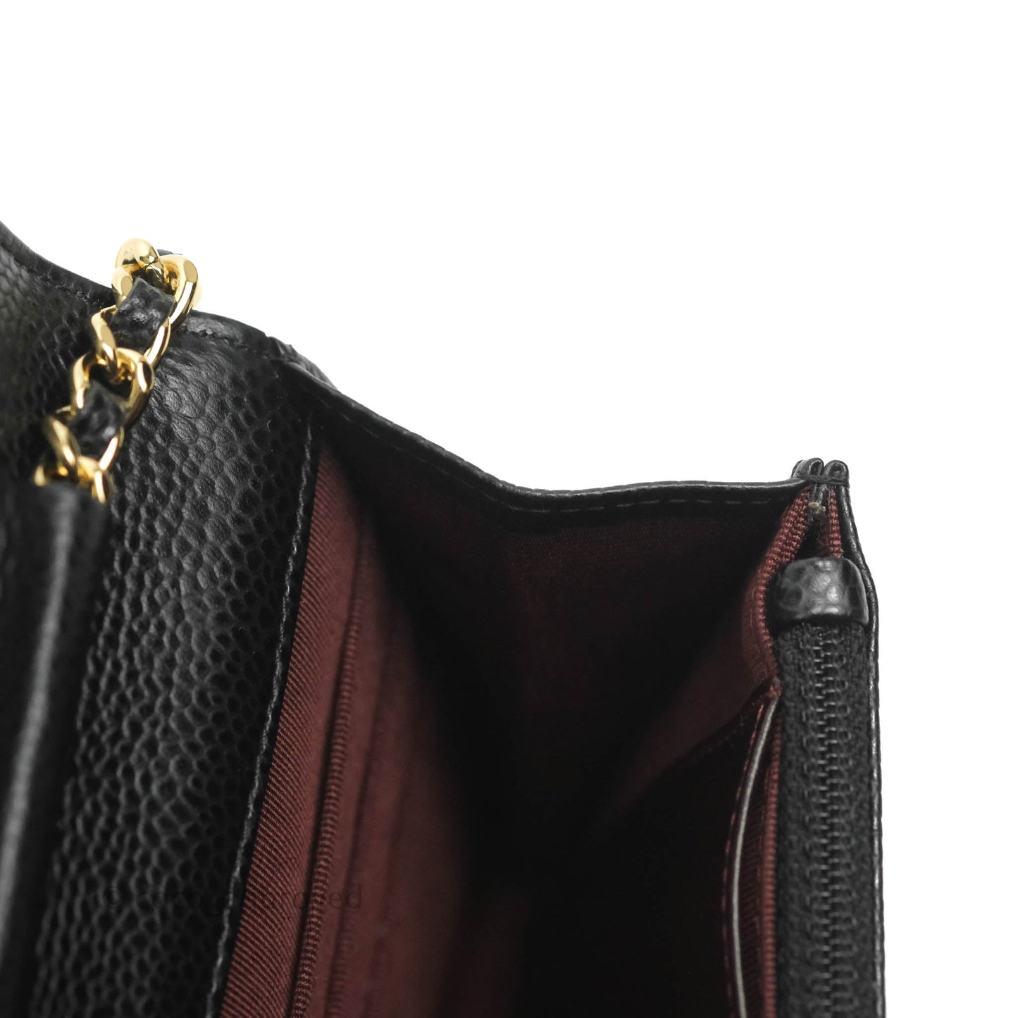 Chanel Quilted Wallet on Chain WOC Black Caviar Gold Hardware