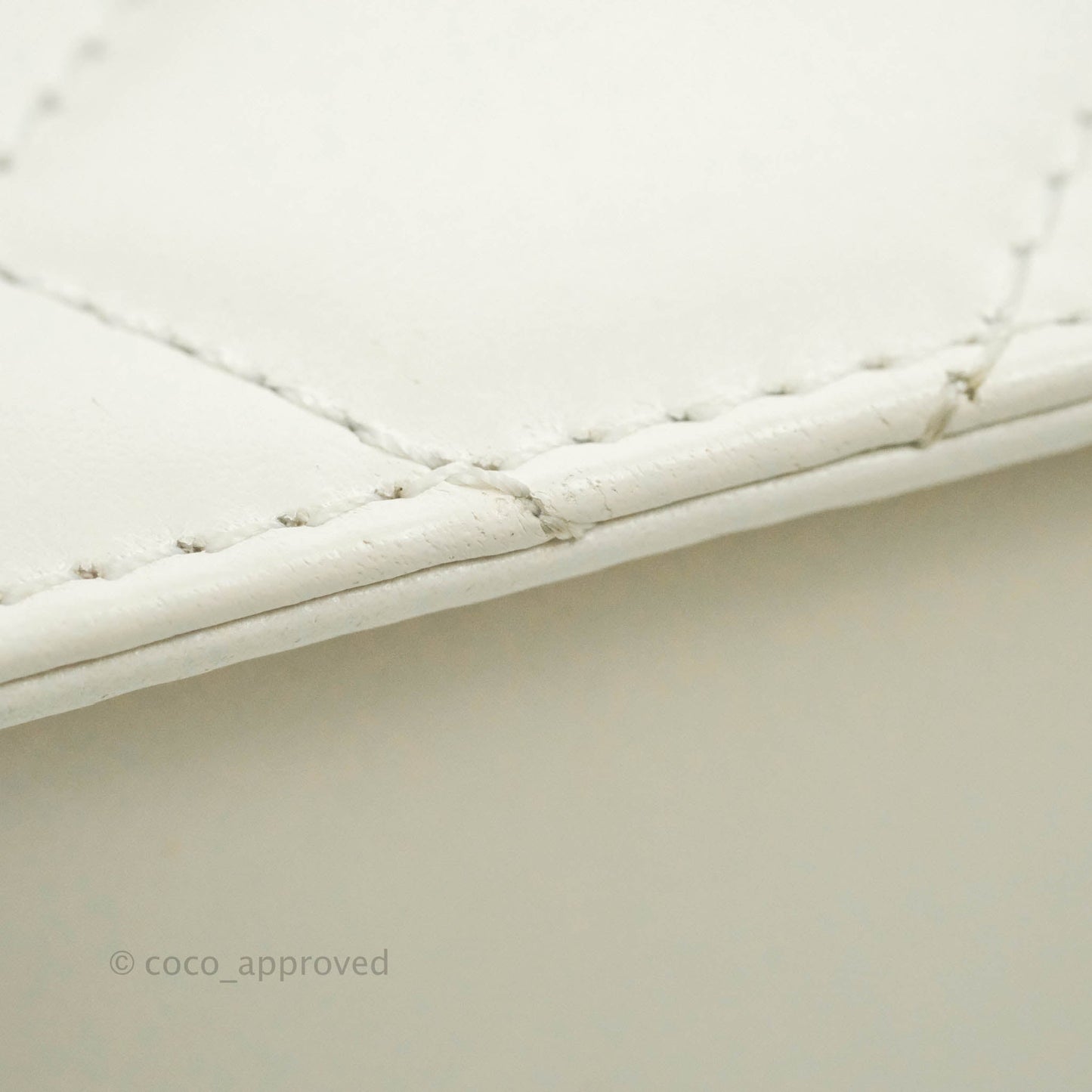 Chanel Quilted Mini Perfect Fit Adjustable White Calfskin Aged Gold Hardware