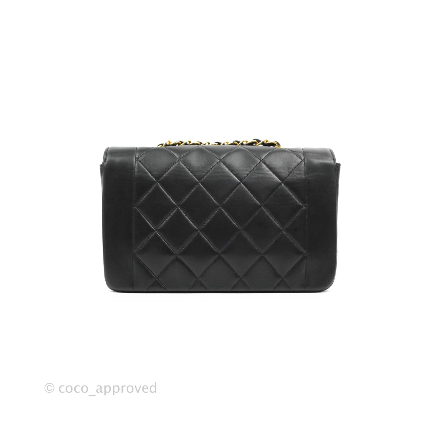 Chanel Black Quilted Lambskin Small Vintage Classic Diana Flap Bag