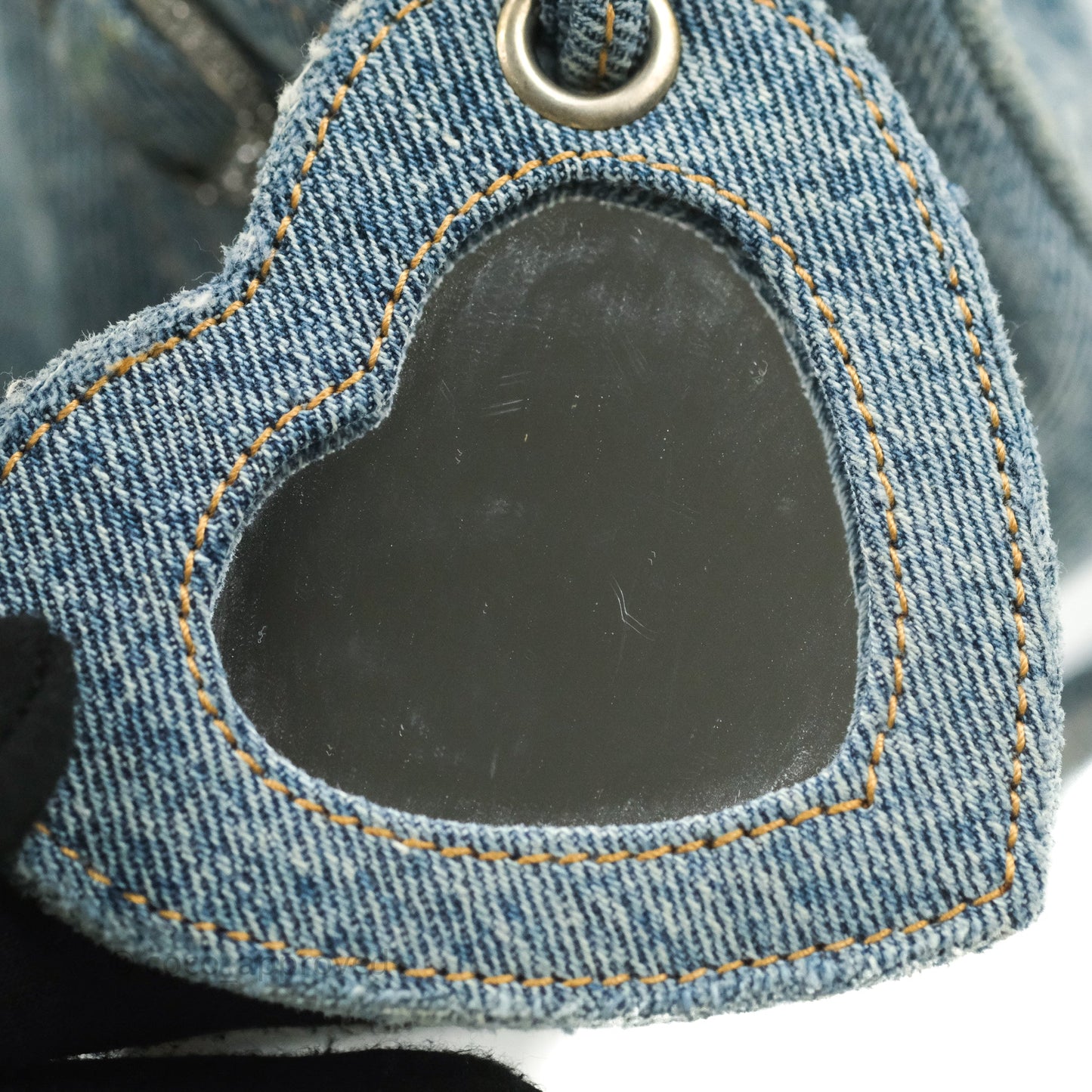 Balenciaga Le Cagole Small Embellished Denim Shoulder Bag