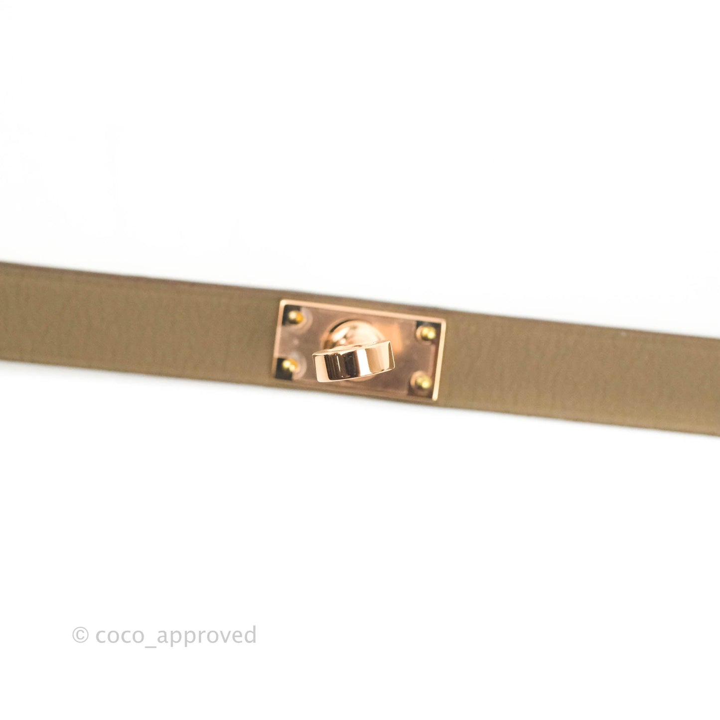 Hermès Kelly Double Tour Bracelet Etoupe Swift Gold Hardware