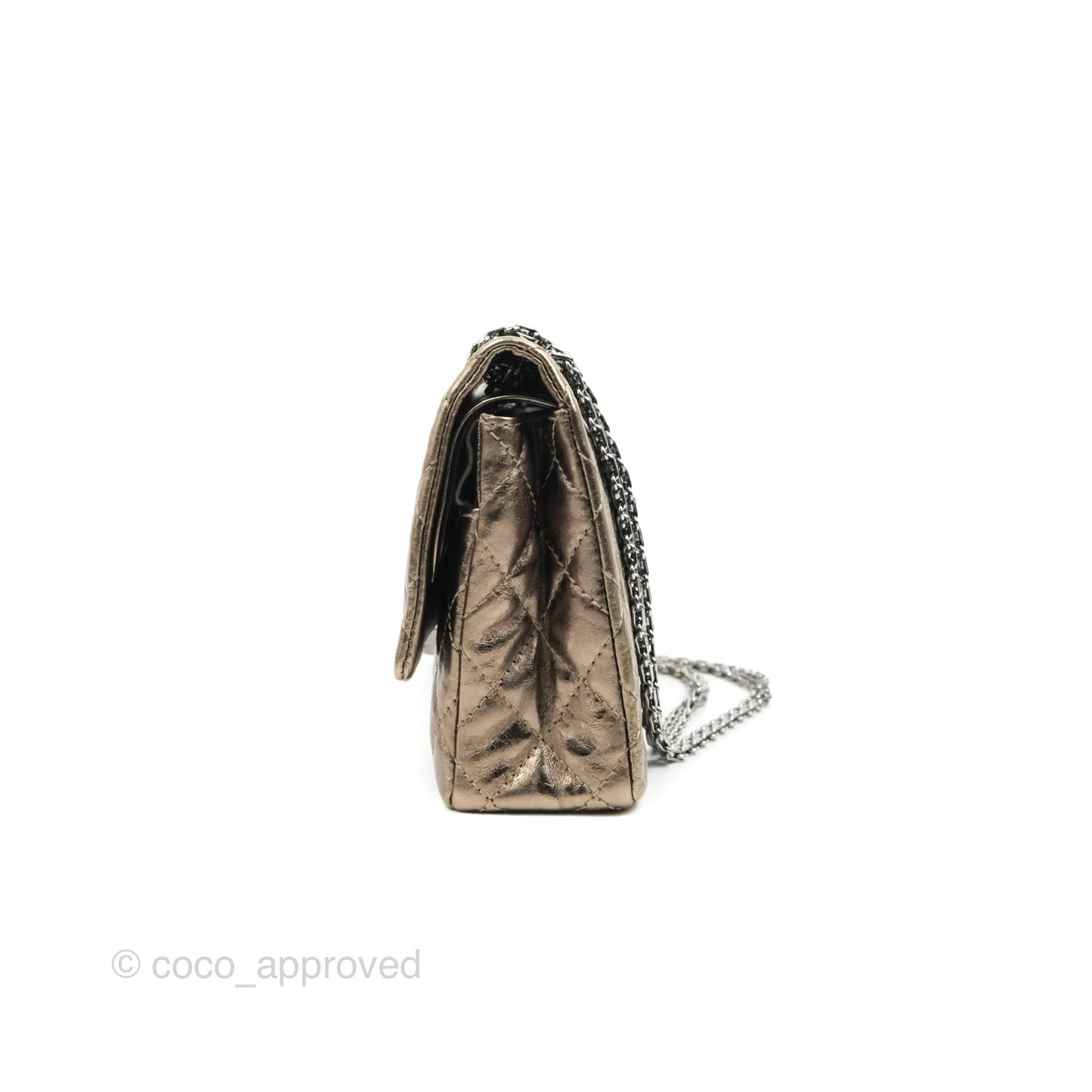 Chanel Reissue 226 Quilted Metallic Calfskin Copper Gold