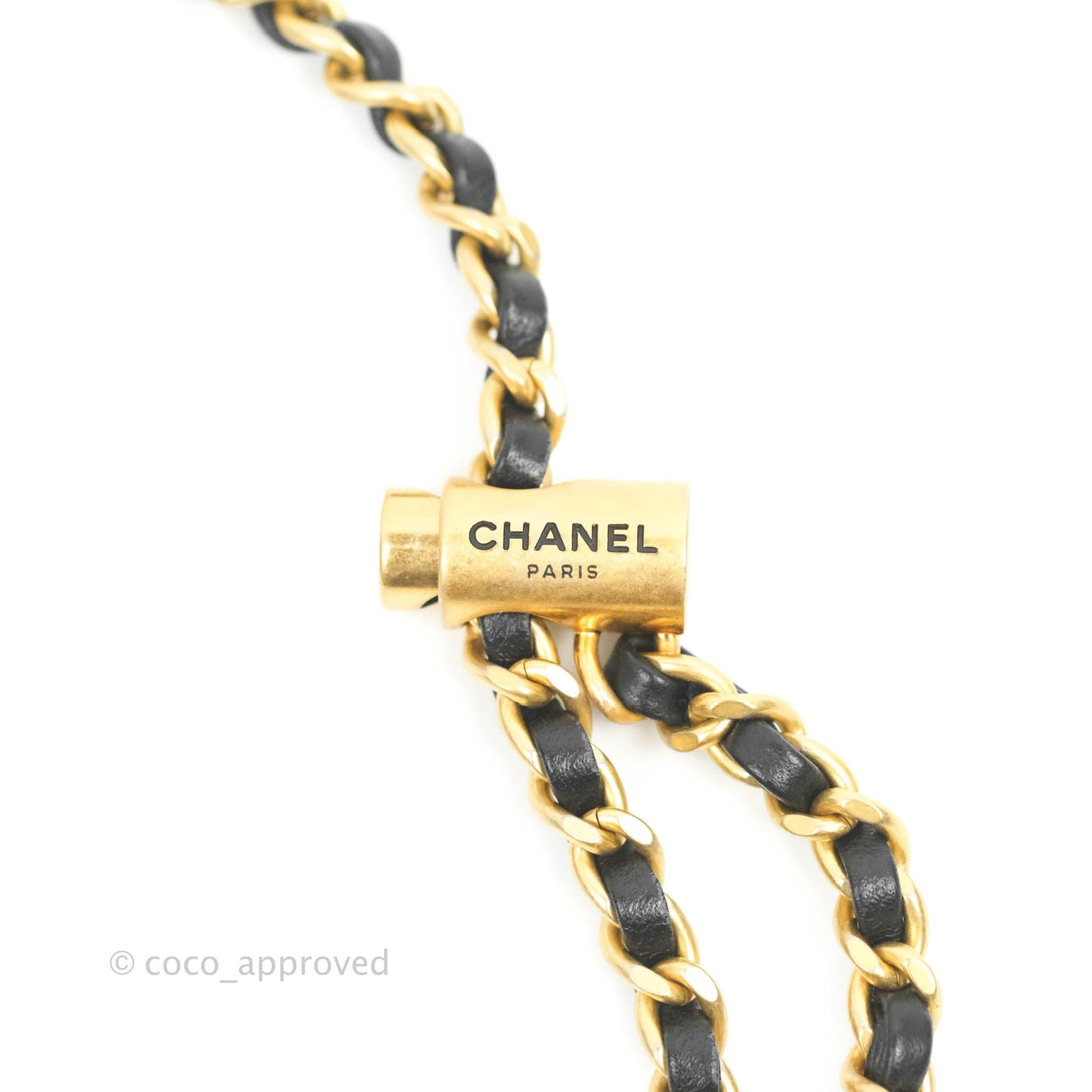 Chanel Quilted My Perfect Mini With Pearl Black Lambskin Gold Hardware