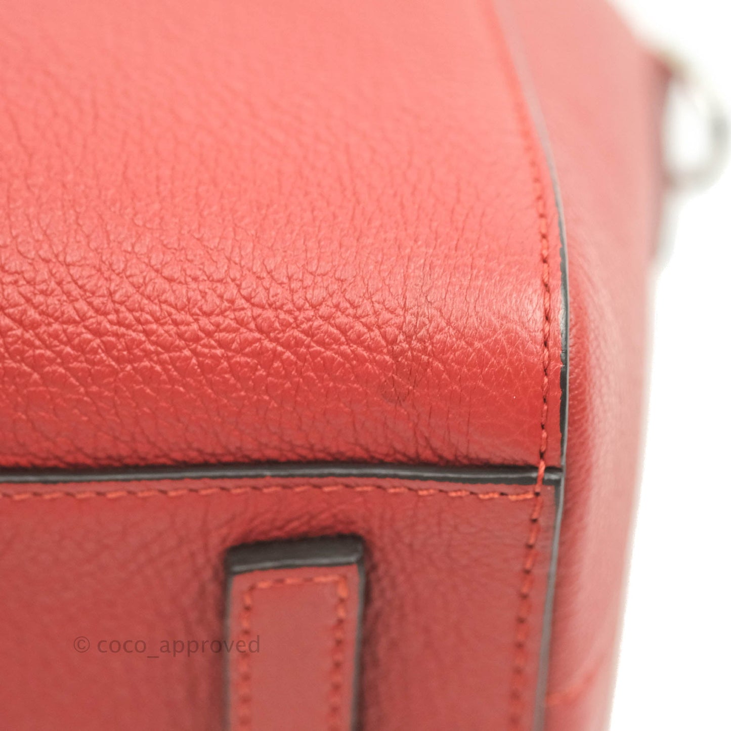 Givenchy Antigona Mini Red Grained Calfskin Silver Hardware