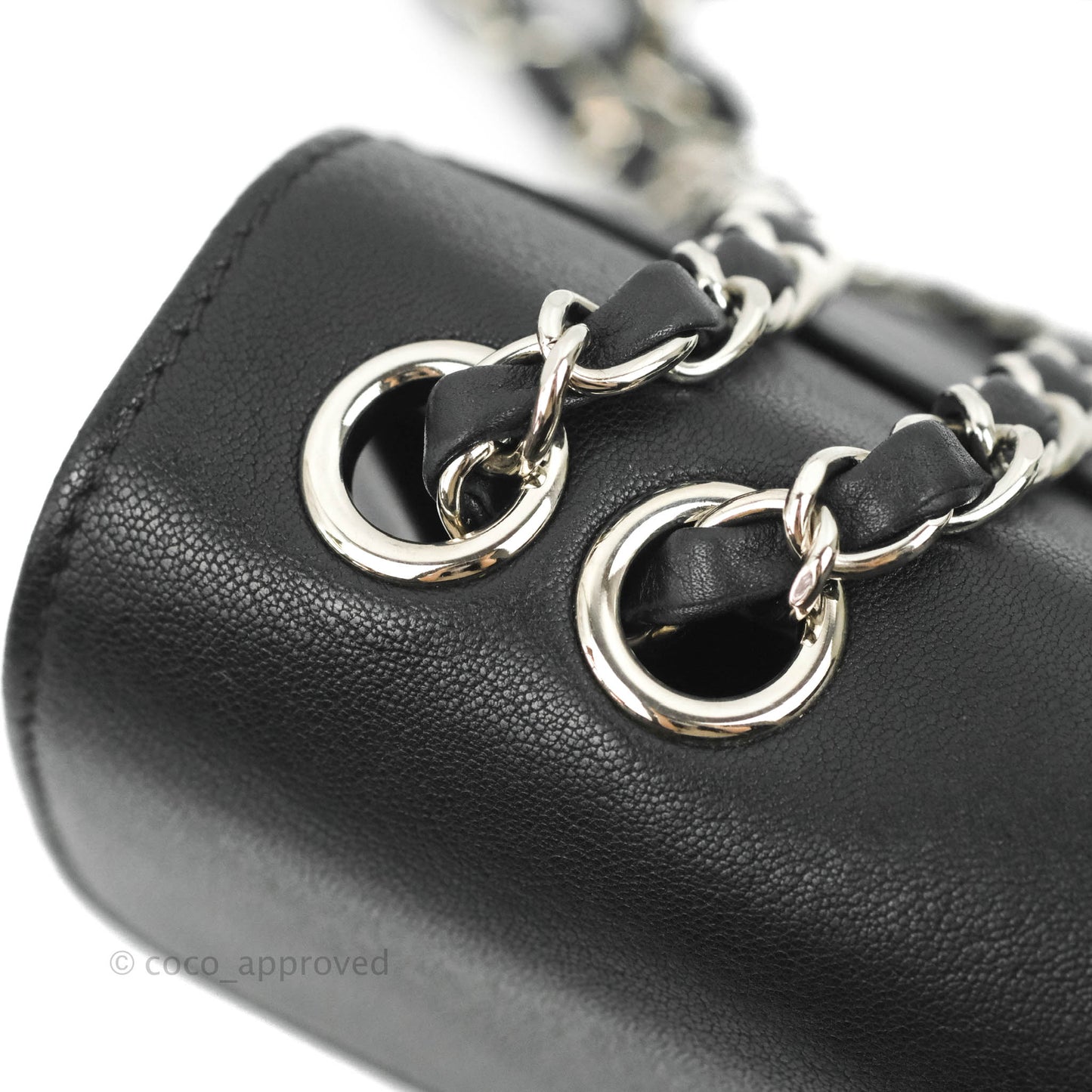 Chanel Quilted Mini Urban Companion Flap Black Calfskin Silver Hardware