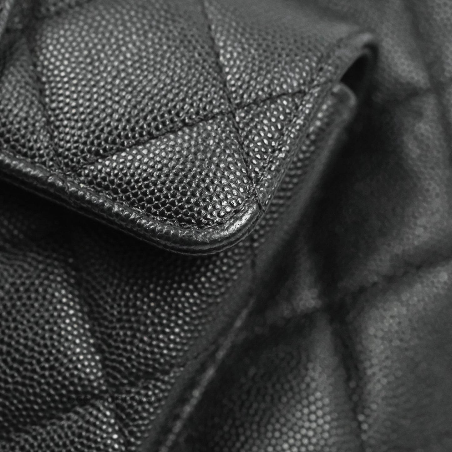 Chanel Quilted Black Caviar Duma Backpack Bag Gold Hardware