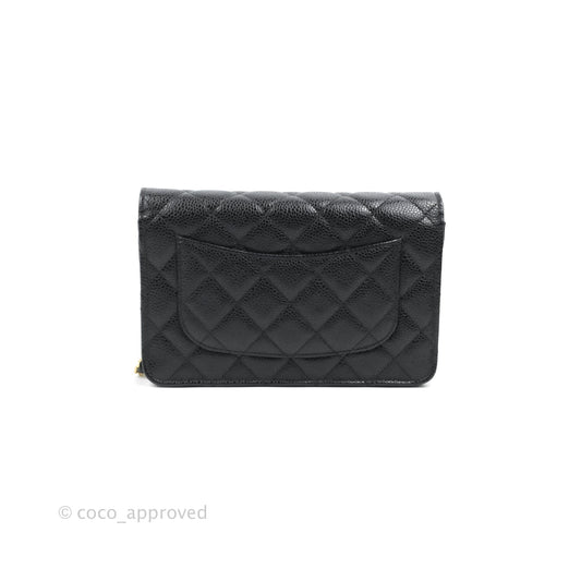 Chanel Quilted Classic WOC Black Caviar Gold Hardware