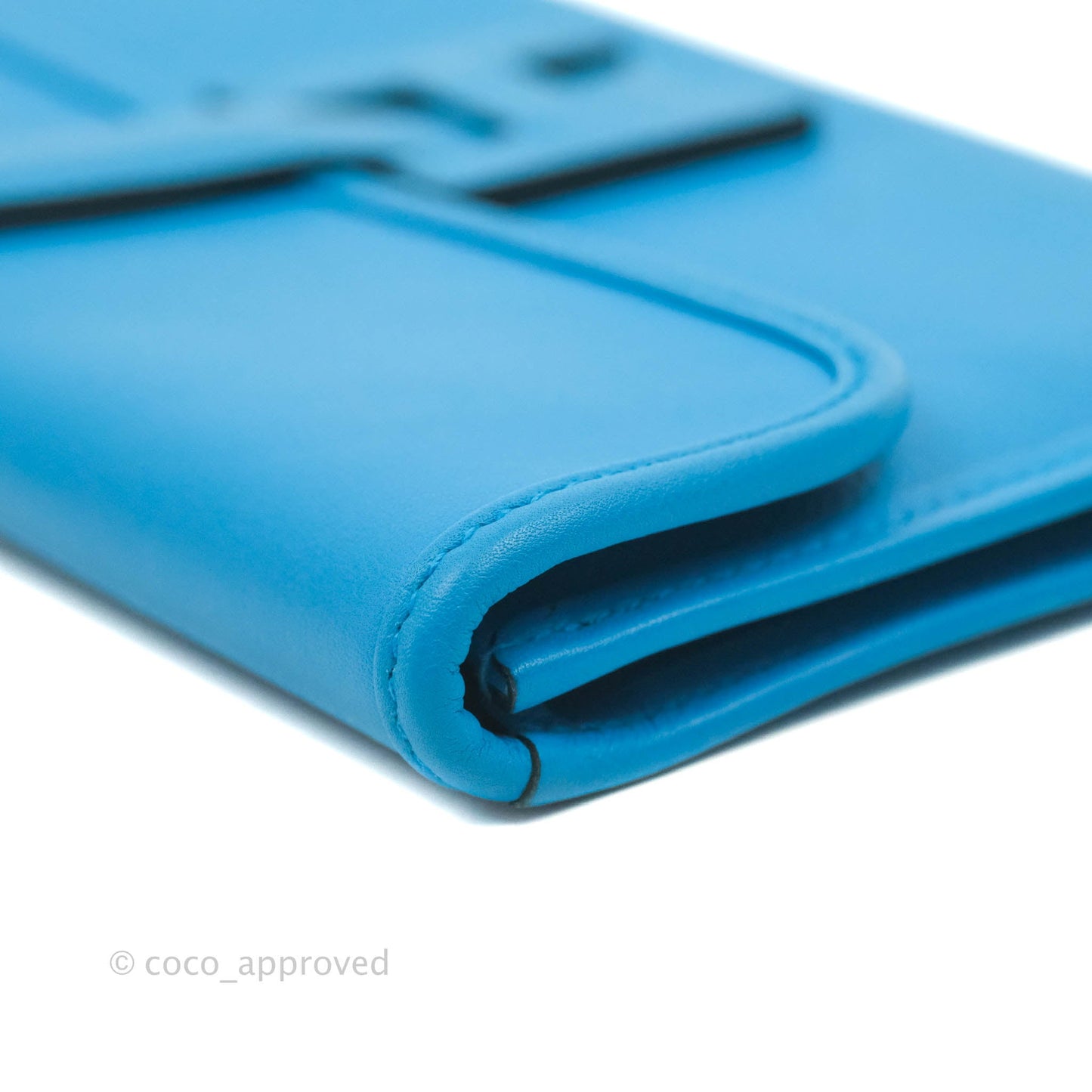 Hermès Jige Duo Wallet Bleu Zanzibar Swift