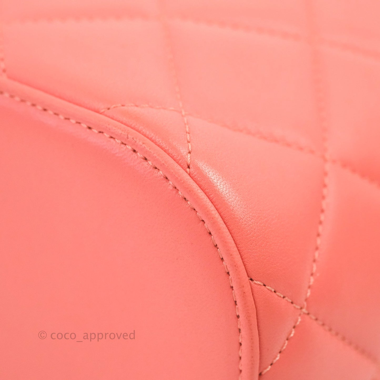 Chanel Trendy CC Vanity Case Coral Pink Lambskin Gold Hardware