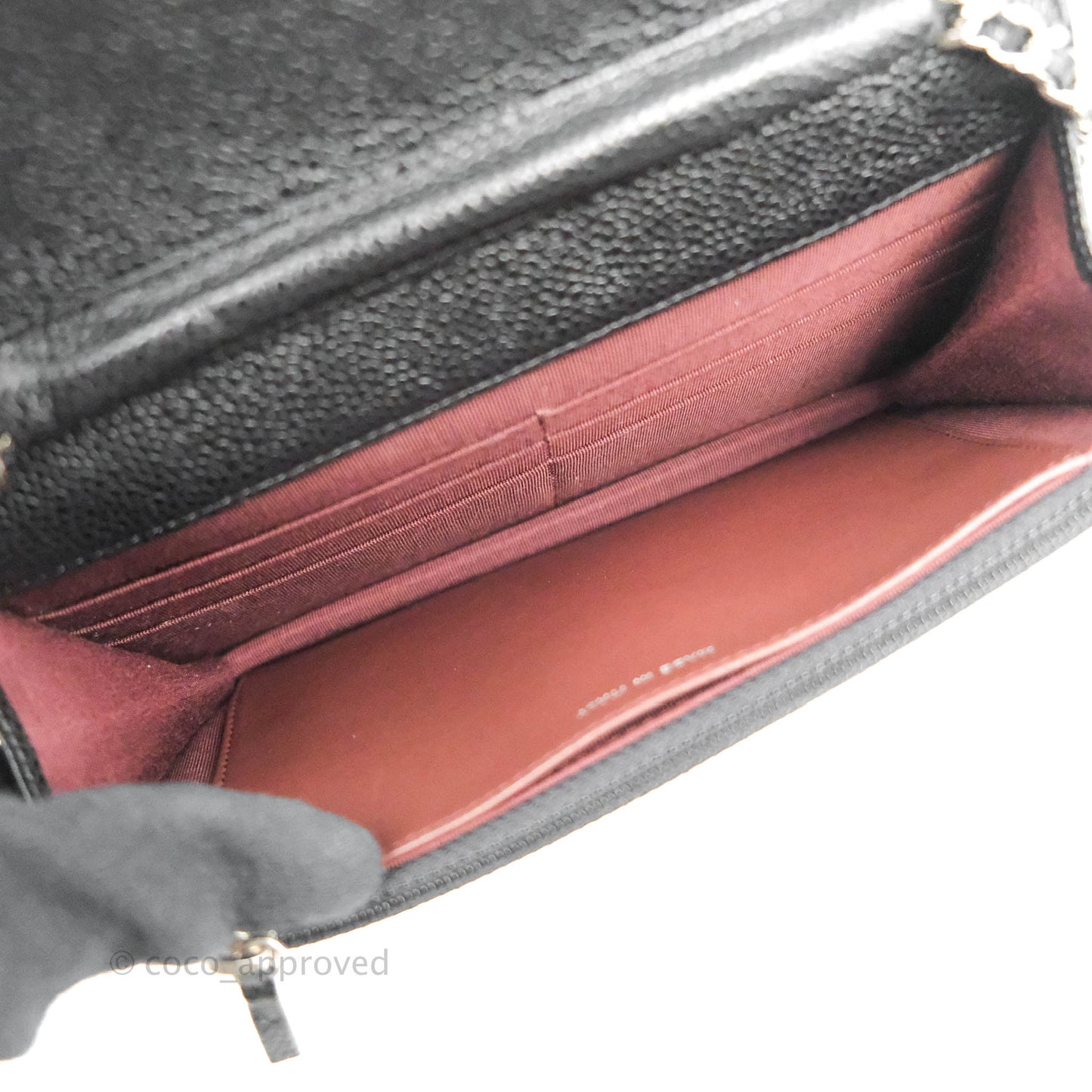 Chanel Quilted Classic WOC Black Caviar Silver Hardware