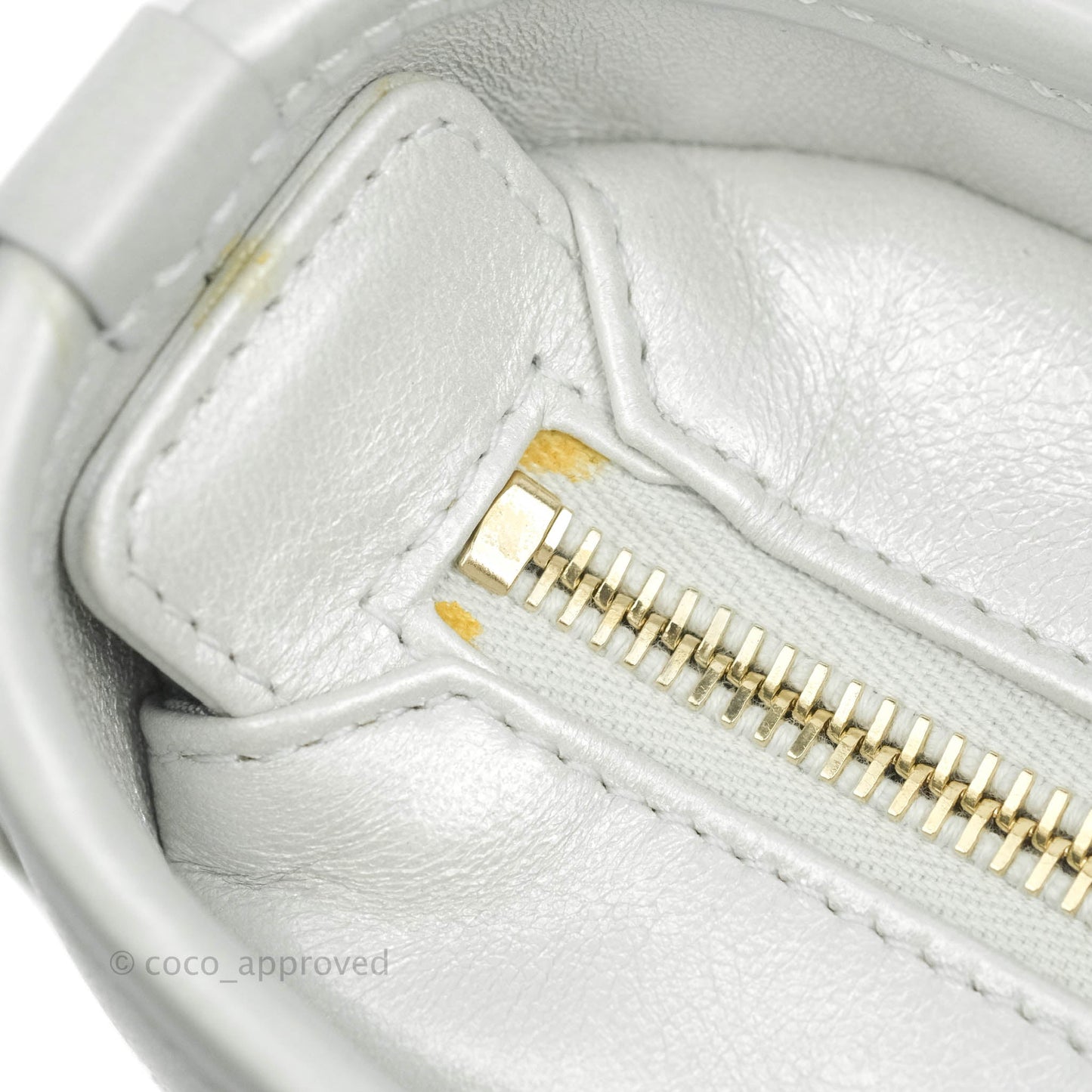 Chanel Small Gabrielle Hobo Bag Metallic Light Silver Aged Calfskin Mixed Hardware 19K