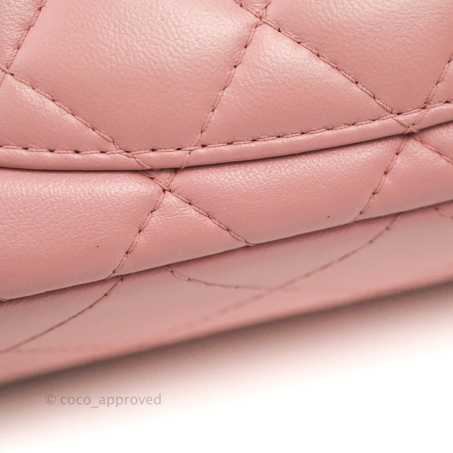 Chanel Quilted Mini Rectangular Flap Pink Lambskin Gold Hardware
