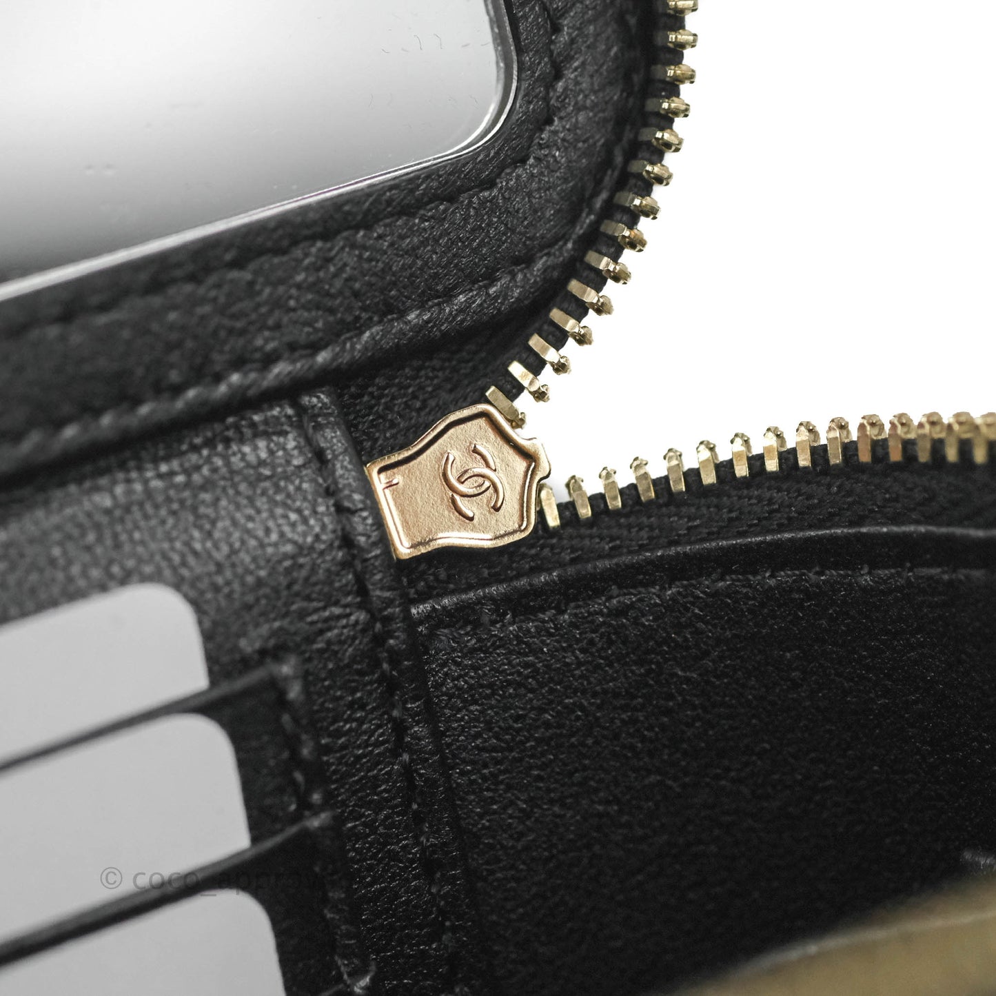 Chanel Vanity Rectangular Top Handle Black Lambskin Gold Hardware