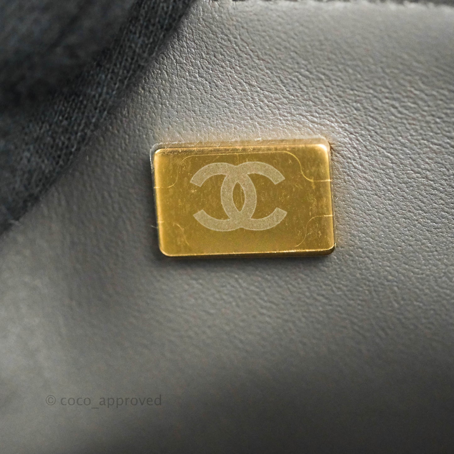 Chanel Small Boy Dark Grey Caviar Aged Gold Hardware