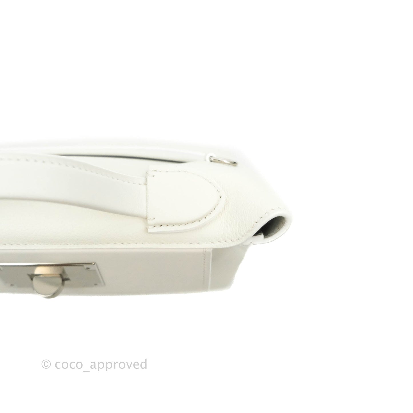 Hermès 24/24 21 Mini Blanc Evercolour Swift Palladium Hardware