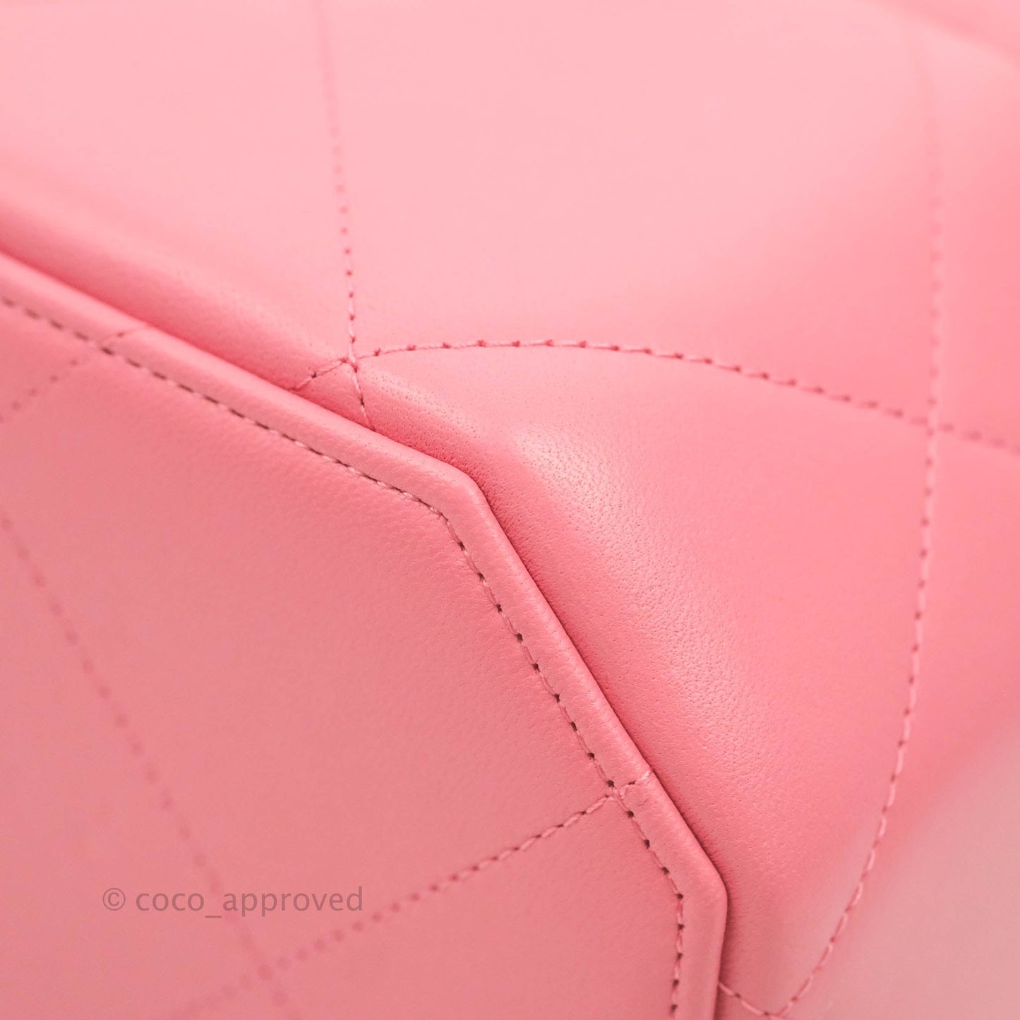 Chanel Small Hexagon Vanity Case Pink Lambskin Gold Hardware